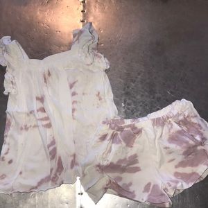 Chaser girls 2 piece gauzy short and tank set